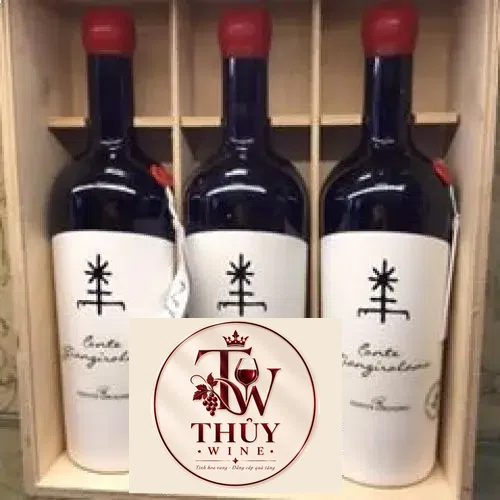 Vang Ý CONTE GIANGIROLAMO Limited Edition Nút Xi Đỏ