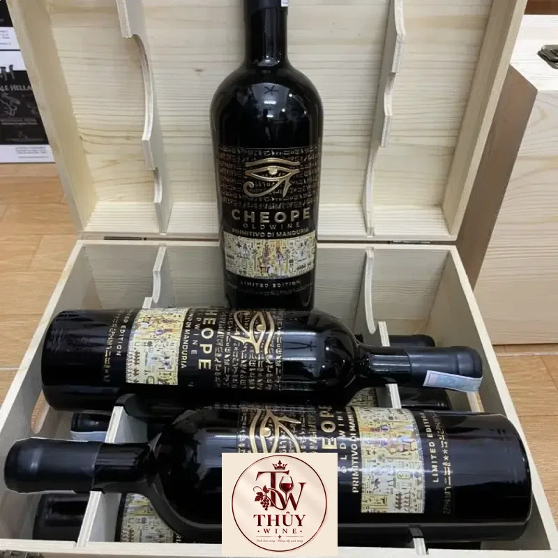 Rượu Vang Ý CHEOPE PRIMITIVO DI MANDURIA 18,5 ĐỘ SIÊU NGON