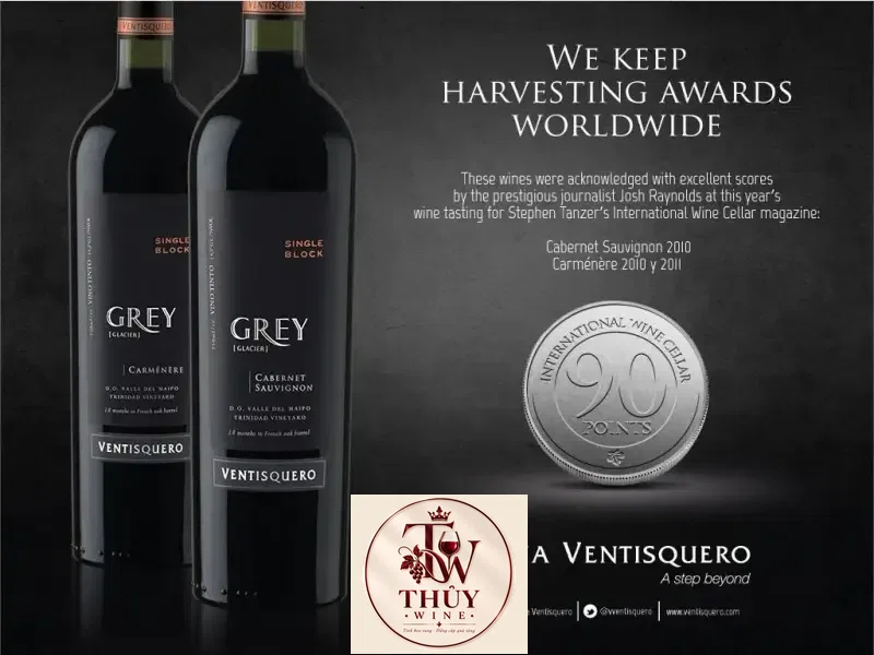 Vang Chile Ventisquero Grey Single Block (red-white)