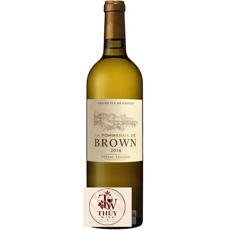 Vang Pháp Chateau Brown Blanc Pessac Leognan 94 điểm uống ngon
