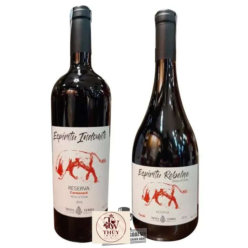 Vang Chile ESPIRITU INDOMITO RESERVA CARMENERE - REBELDE SYRAH