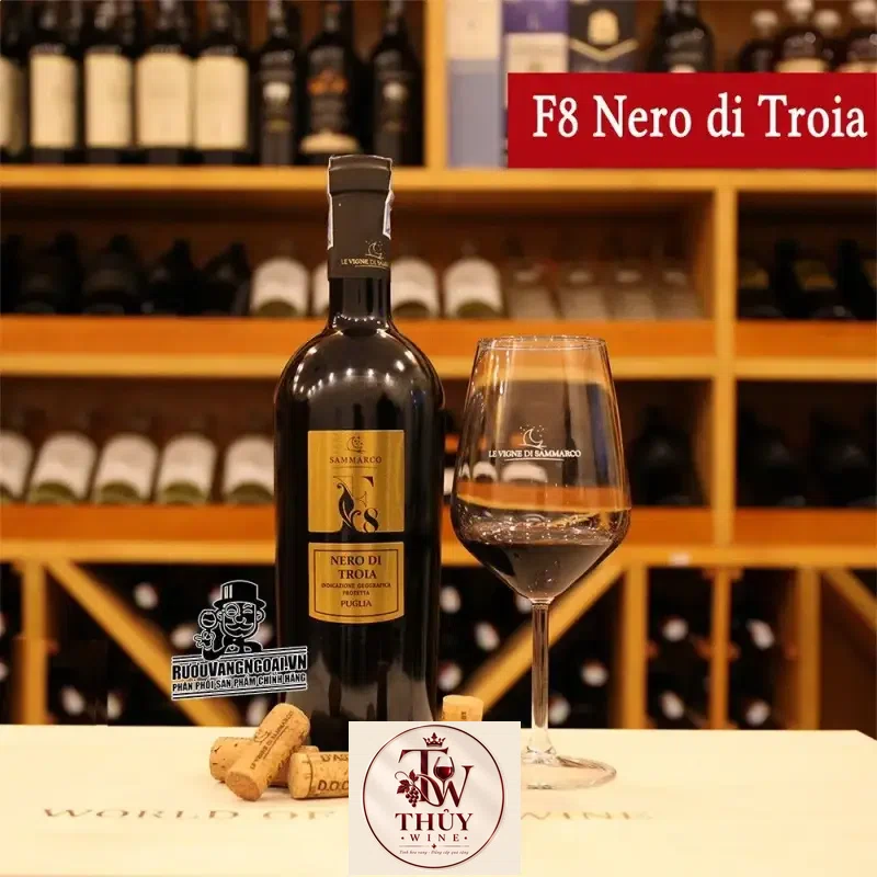 Vang ý F8 Nero di Troia mẫu mới