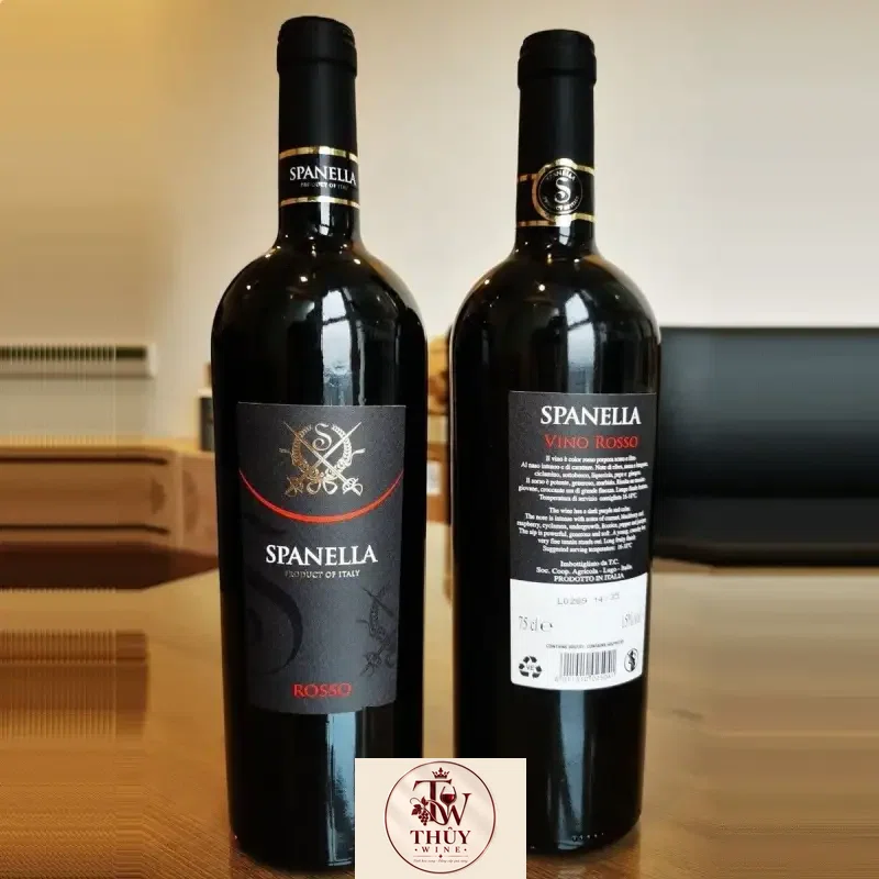 Rượu Vang Ý SPANELLA VINO ROSSO 15 ĐỘ