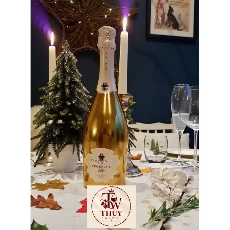 Mua vang no oro prosecco conte priuli brut cao cap giá rẻ tại Sài Gòn