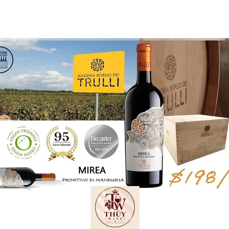 Vang Ý MIREA PRIMITIVO DI MANDURIA TRULLI 17,5 Độ