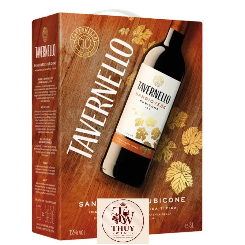 Vang bịch Ý Tavernello Sangiovese Rubicone 3L