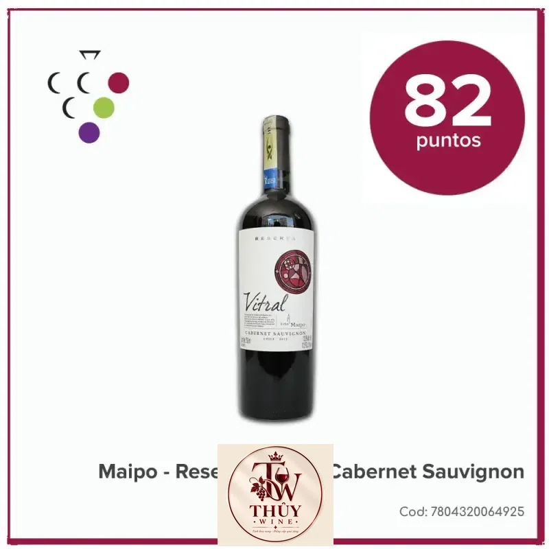 vang chile vina maipo vitral cabernet sauvignon reserva giá bao nhiêu