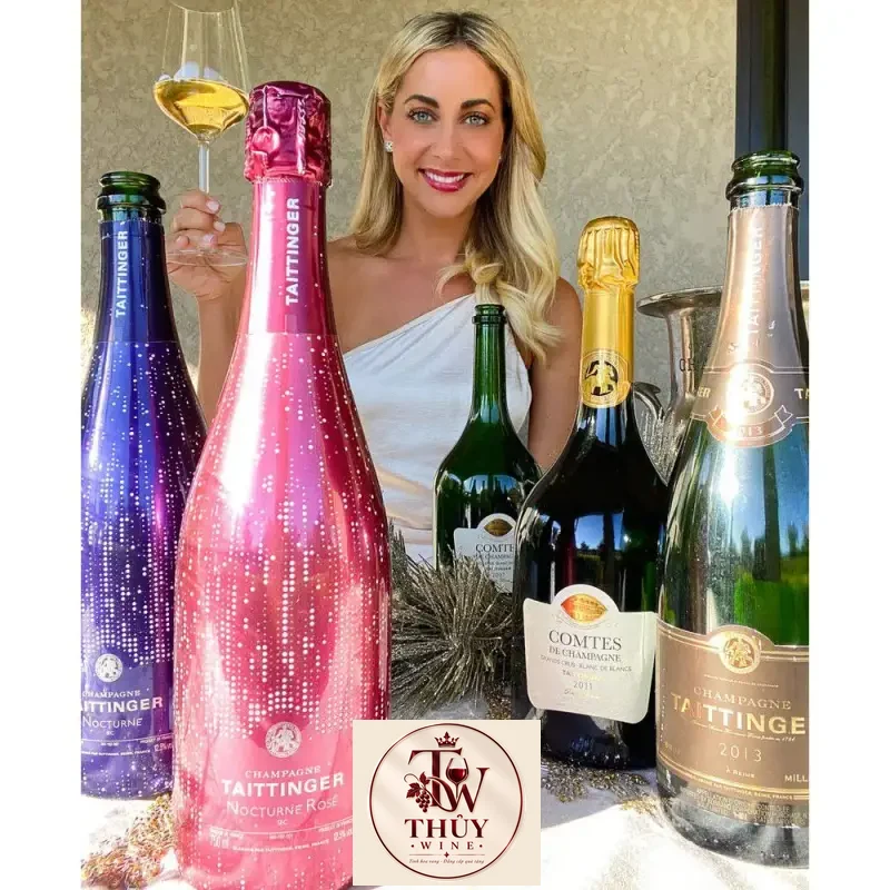 Mua ruou champagne taittinger nocturne rose city lights giá rẻ tại Sài Gòn