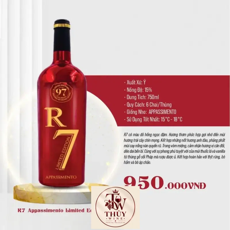 Giá ruou vang r appassimento limited edition chinh hang