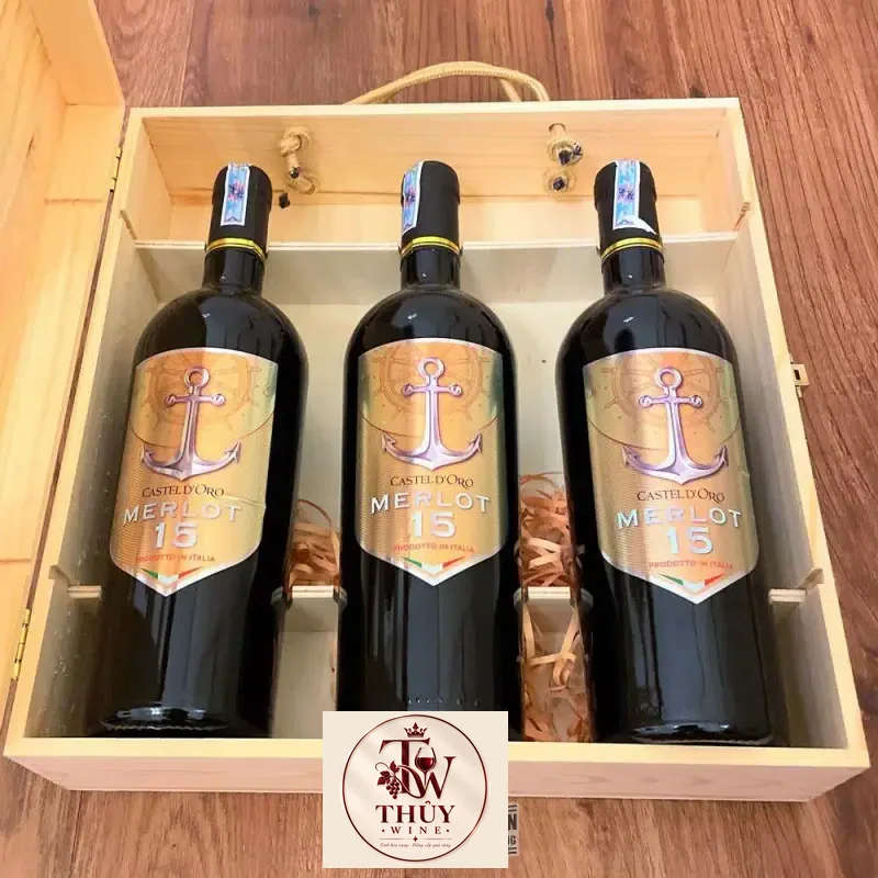 Rượu Vang Castel Doro Merlot 15 Độ uống ngon