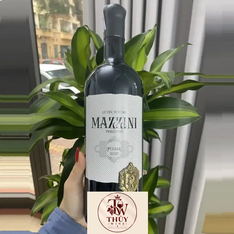 Vang Ý Mazzini Primitivo Pulia 17 độ uống ngon