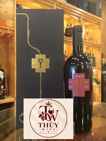 Vang Ý Chén thánh Schola Sarmenti Armentino Rosso Salento