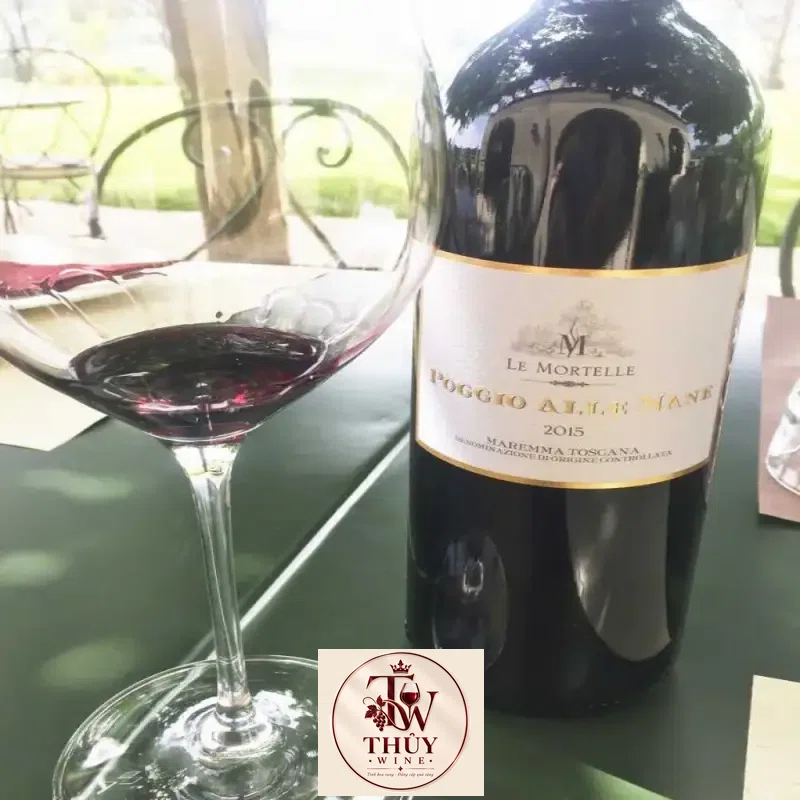 Giá vang y poggio alle nane le mortelle maremma toscana doc