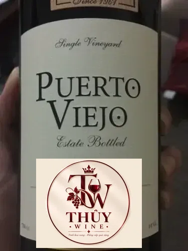 Vang Chile mác gỗ Puerto Viejo Merlot