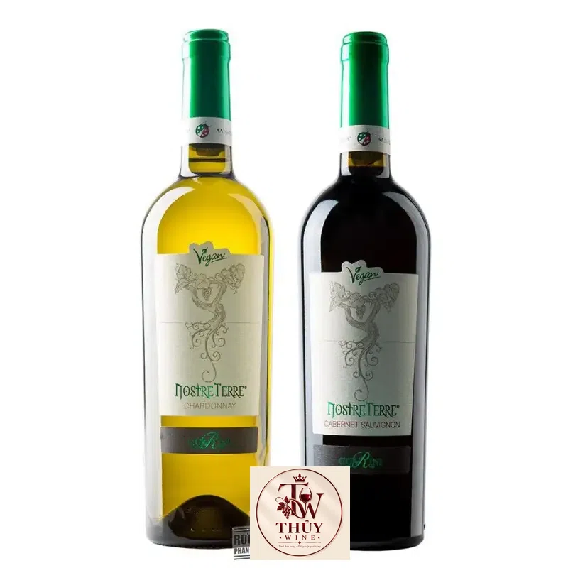 Vang Ý Nostre Terre Varietal Vegan Đỏ - Trắng