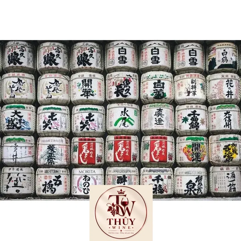 Rượu Sake Tamura Shuzojo Kasen Taru - Rượu Sake Bình Cối 1800ML