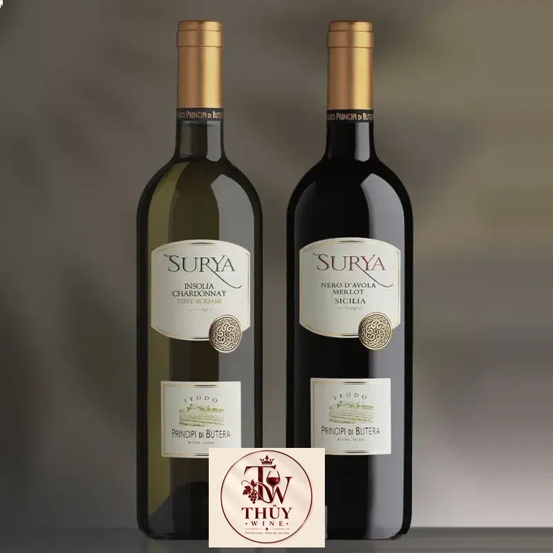 Vang Ý Surya Principi di Butera Sicily (Trắng - Đỏ)