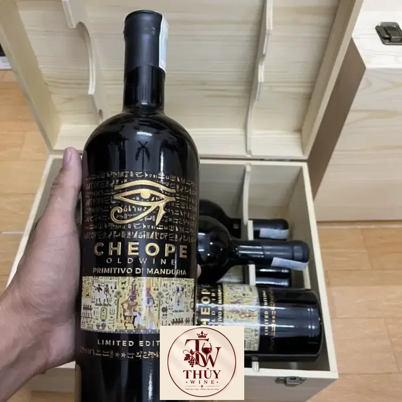 Rượu Vang Ý CHEOPE PRIMITIVO DI MANDURIA 18,5 ĐỘ SIÊU NGON