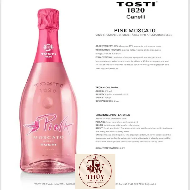 Địa chỉ mua ruou vang y no tosti pink moscato giá rẻ nhất