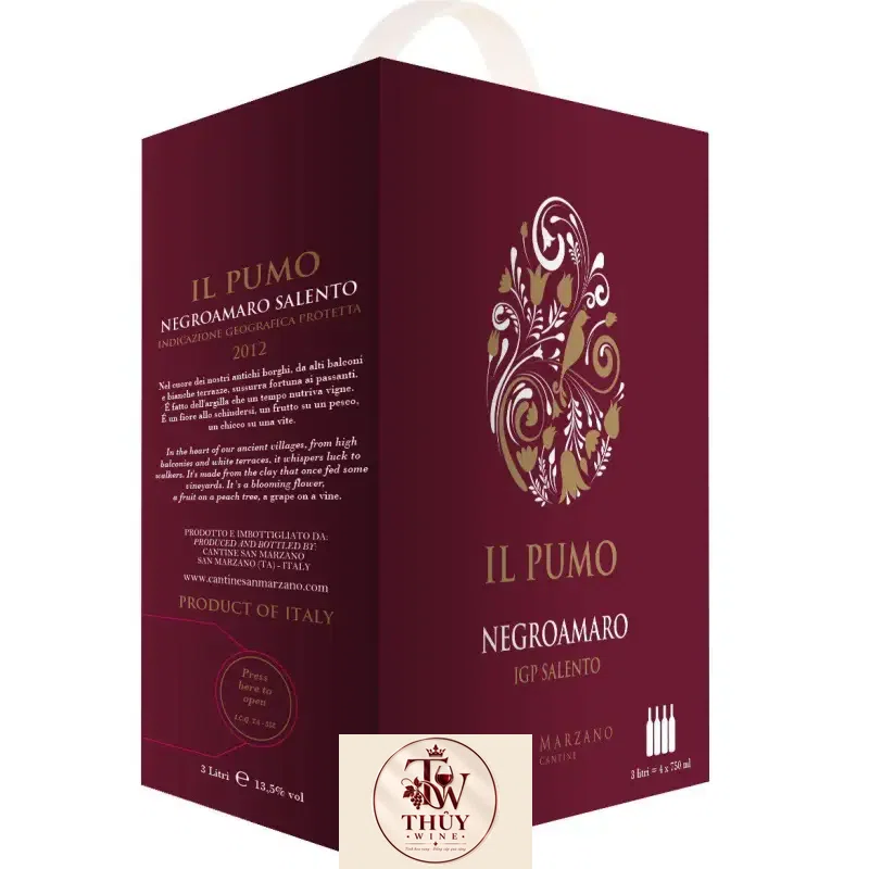 Vang Bịch Il Pumo Negroamaro 3 Lít
