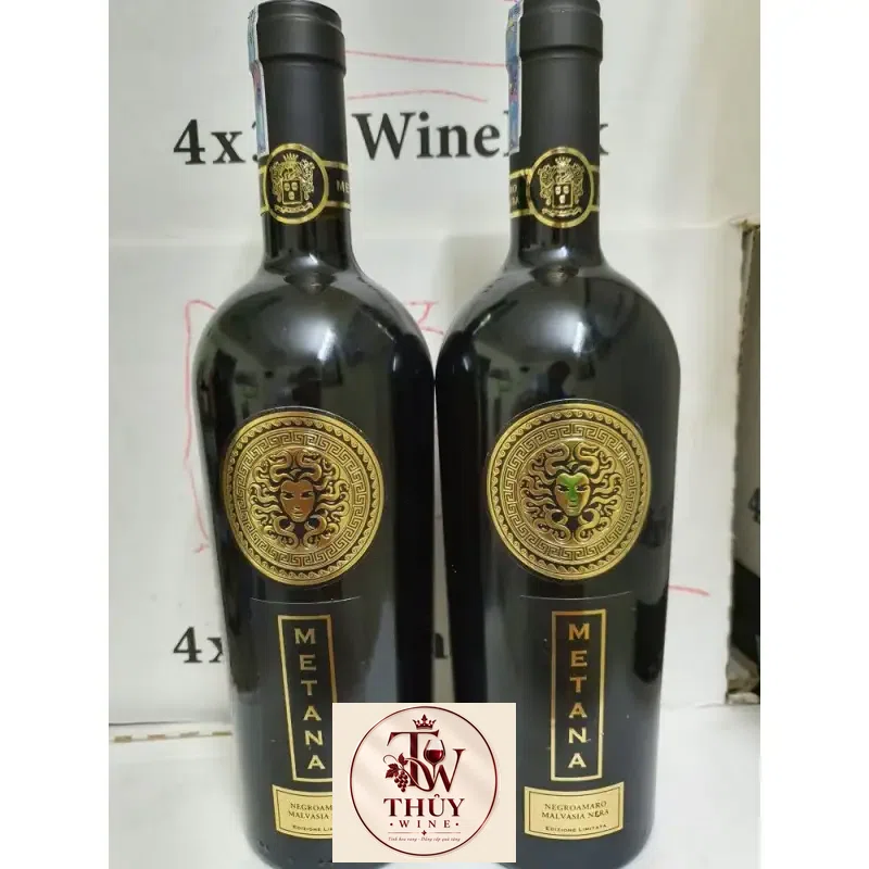 Rượu Vang Ý METANA NEGROAMARO MALVASIA NERA 17 độ uống ngon