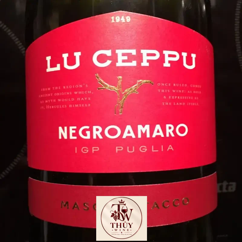 Giá ruou vang y masca del tacco lu ceppu negroamaro igp puglia