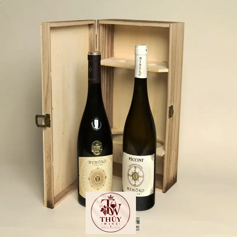 Vang Ý Piccini Memoro Rosso Đỏ - Trắng