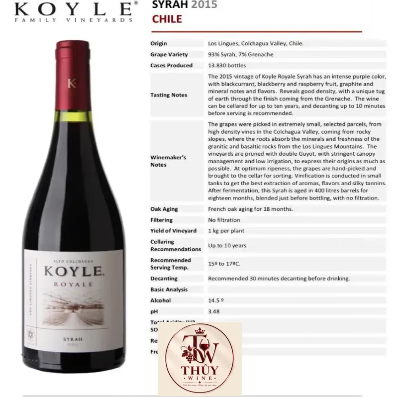 vang chile koyle royale syrah giá bao nhiêu