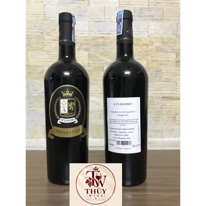 Vang Ý ATTANASIO PRIMITIVO - Vang Ý ATTANASIO NEGROAMARO
