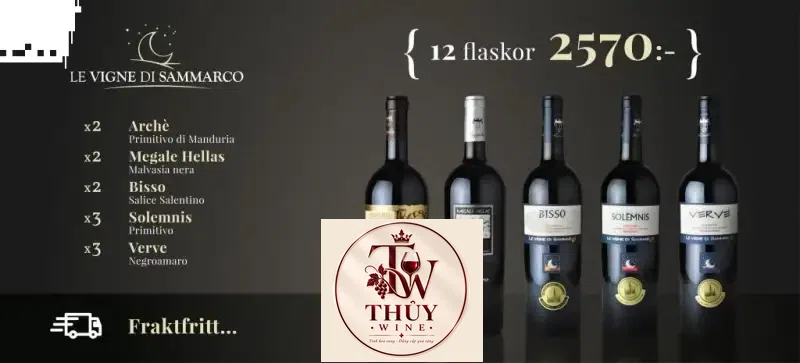 Vang Ý Solemnis Primitivo Le Vigne Di Sammarco