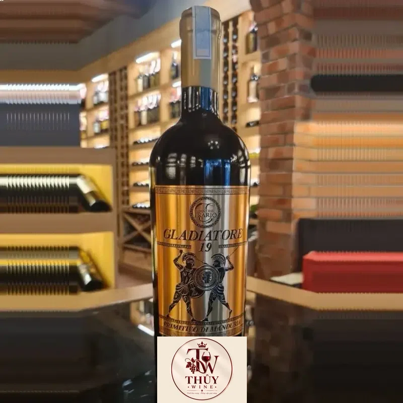 Rượu Vang Ý 19 ĐỘ GLADIATORE PRIMITIVO DI MANDURIA uống ngon