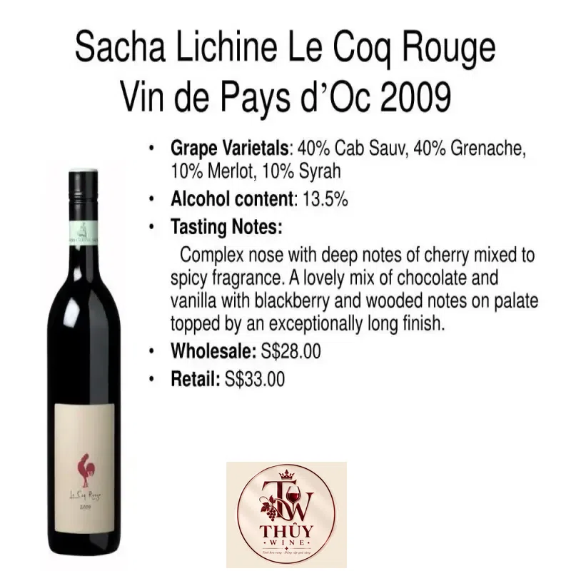 Địa chỉ bán vang phap le coq rouge giá rẻ tại Sài Gòn