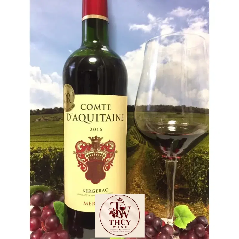 Mua vang phap comte d aquitaine bergerac merlot giá rẻ tại Hà Nội