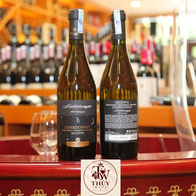 Vang Ý Nottetempo 100 Barrique Chardonnay Salento