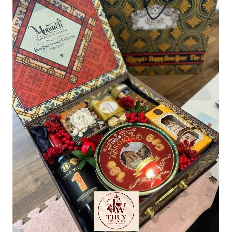 Địa chỉ bán Hộp Quà Tết Rượu Vang One Wine Sang Trọng giá rẻ