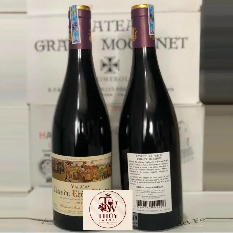 Vang Pháp Valréas Côtes Du Rhône Village uống ngon