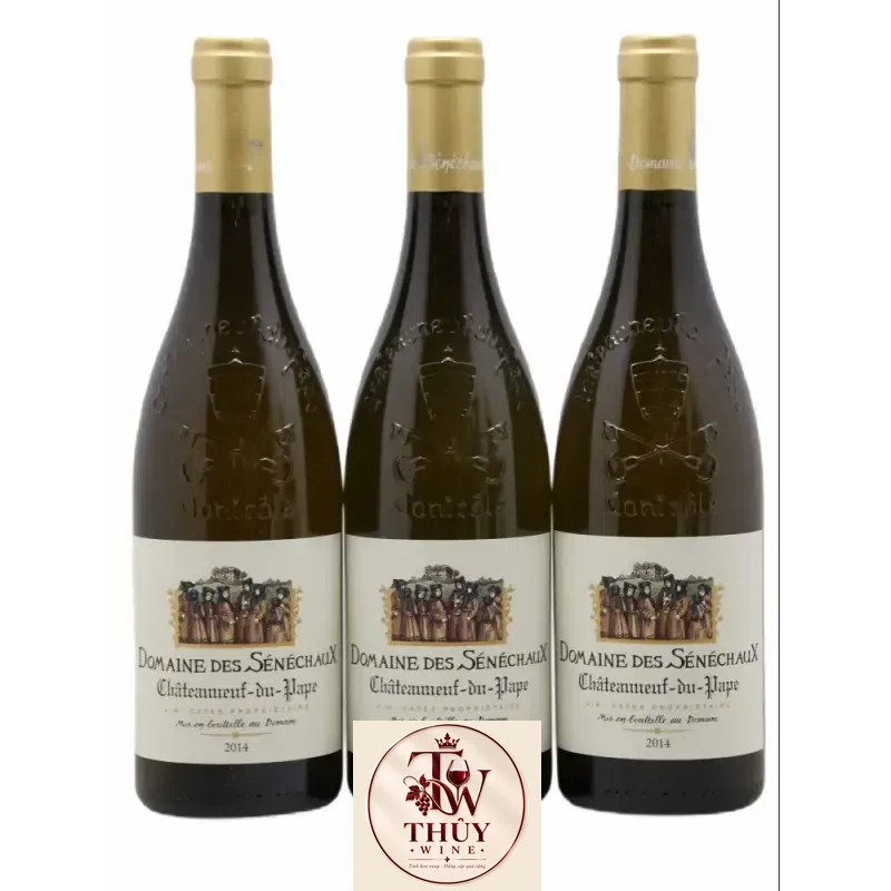 Vang Pháp Chateauneuf du Pape Domaine des Senechaux Blanc cao cấp