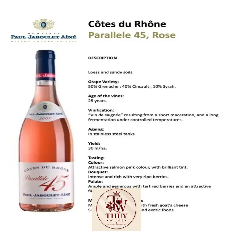 Mua vang phap parallele cotes du rhone paul jaboulet aine giá rẻ tại Hà Nội
