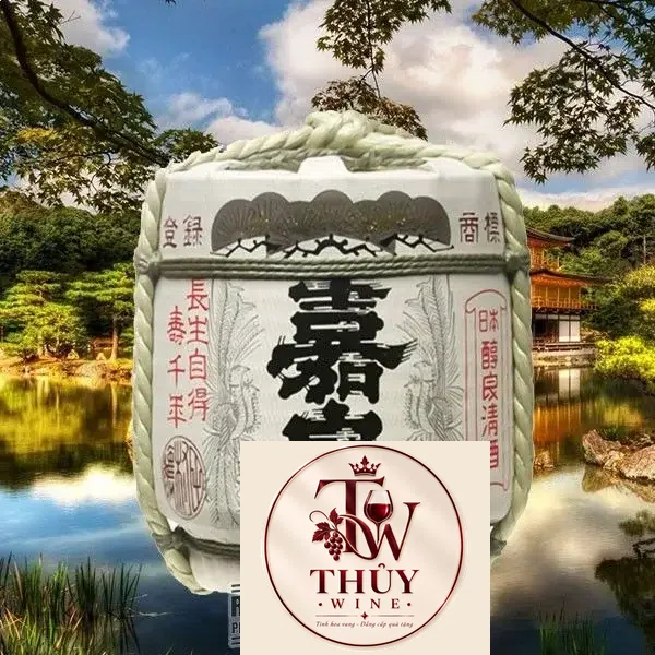Rượu Sake Tamura Shuzojo Kasen Taru - Rượu Sake Bình Cối 1800ML