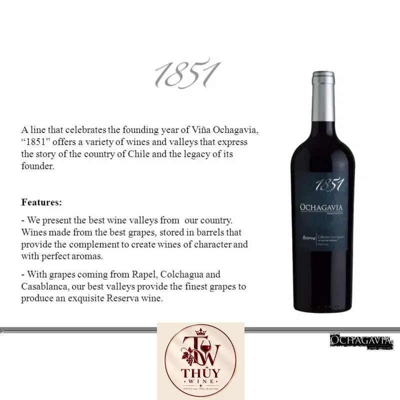 Vang Chile OCHAGAVIA 1851 Cabernet Sauvignon