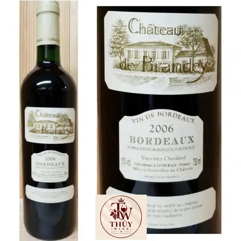 vang phap chateau de brandey bordeaux giá bao nhiêu