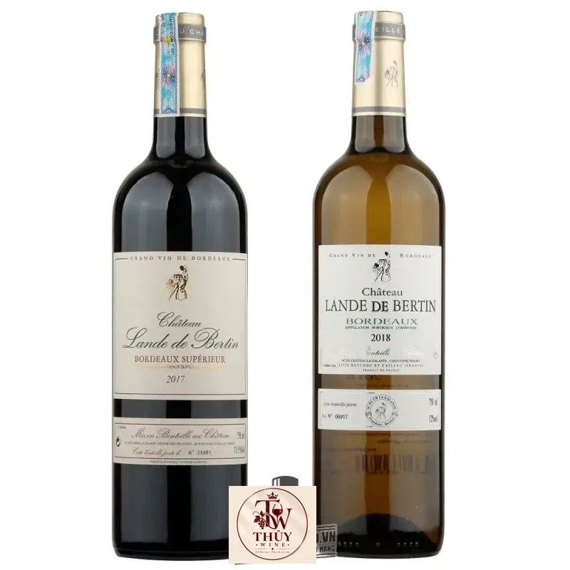 Vang Pháp CHATEAU LANDE DE BERTIN BORDEAUX ĐỎ - TRẮNG