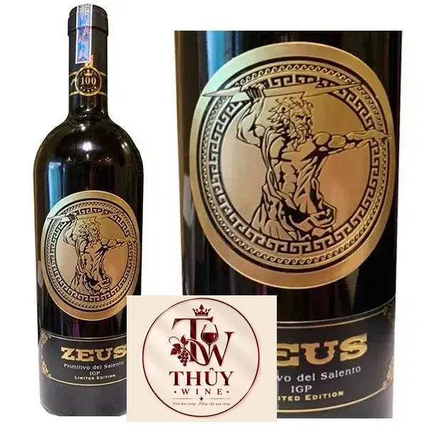 VANG Ý ZEUS PRIMITIVO DEL SALENTO LIMITED EDITION 19 ĐỘ