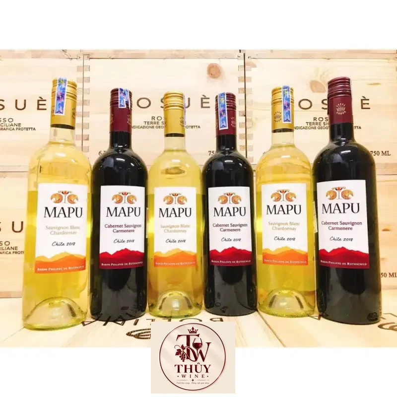 Vang Chile Mapu Baron Philippe de Rothschild Đỏ - Trắng