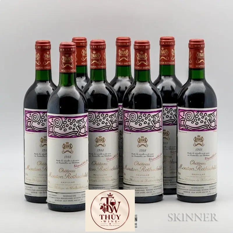 VANG PHÁP CHATEAU MOUTON ROTHSCHILD 1988 1989