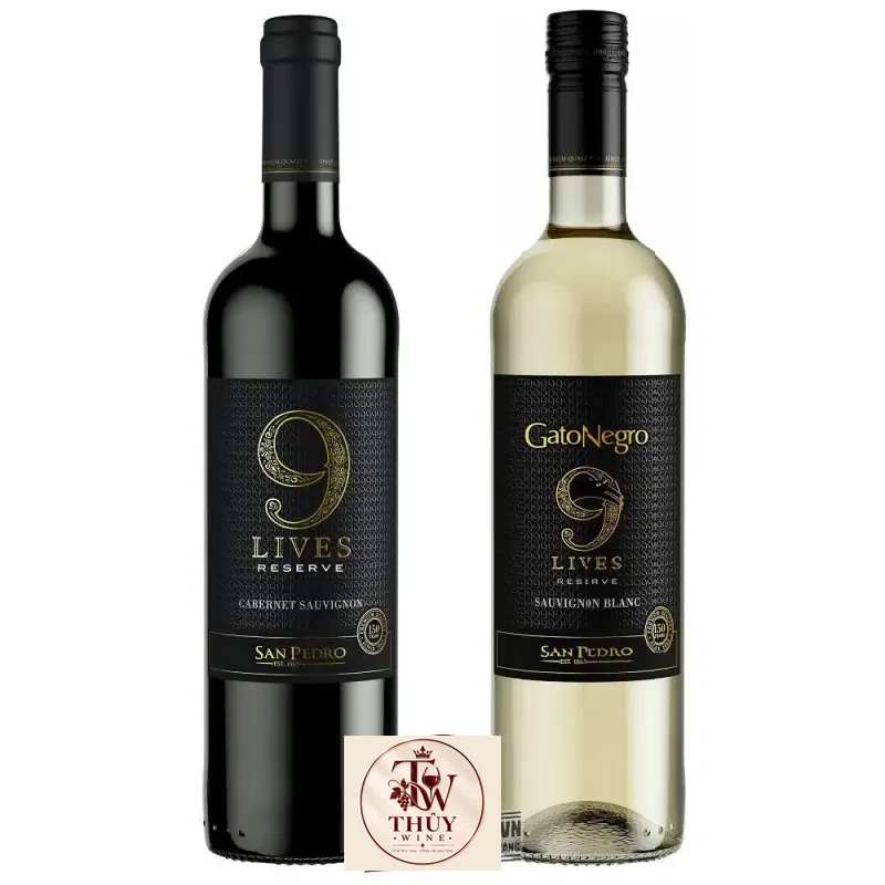 Vang Chile Gato Negro 9 Lives San Pedro Reserve Đỏ - Trắng