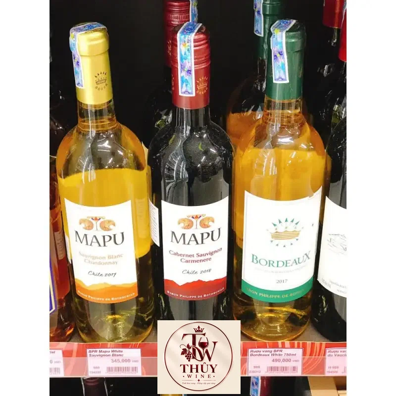 Địa chỉ bán vang chile mapu baron philippe de rothschild red white giá rẻ tại Hà Nội