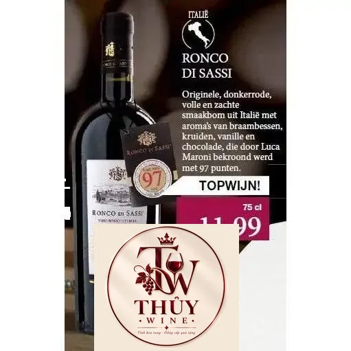 Vang ý RONCO DI SASSI VINO ROSSO