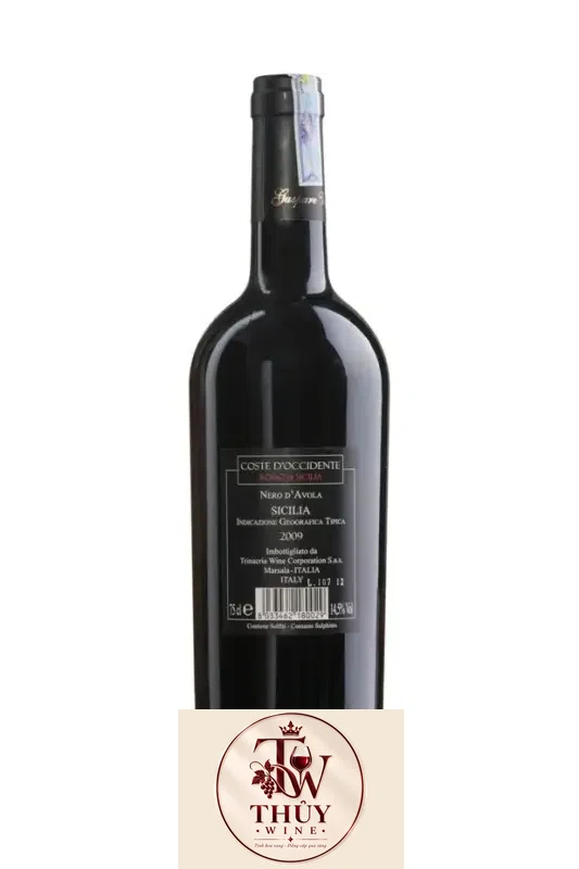 Vang Ý Gaspare Vinci D’occidente Nero d’Avola 2009