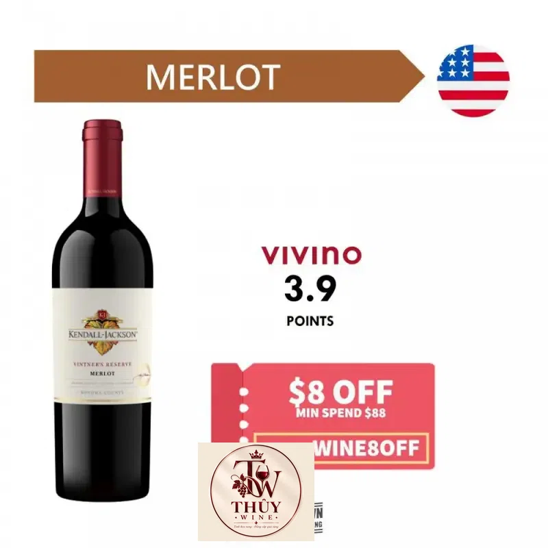 Mua ruou vang kendall jackson vintner s reserve merlot sonoma giá rẻ tại Sài Gòn